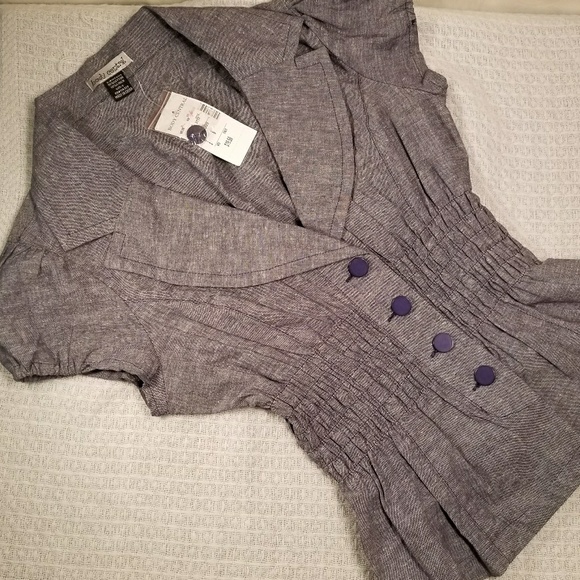 Body Central Tops - NWT Body Central Denim Short Sleeve Top